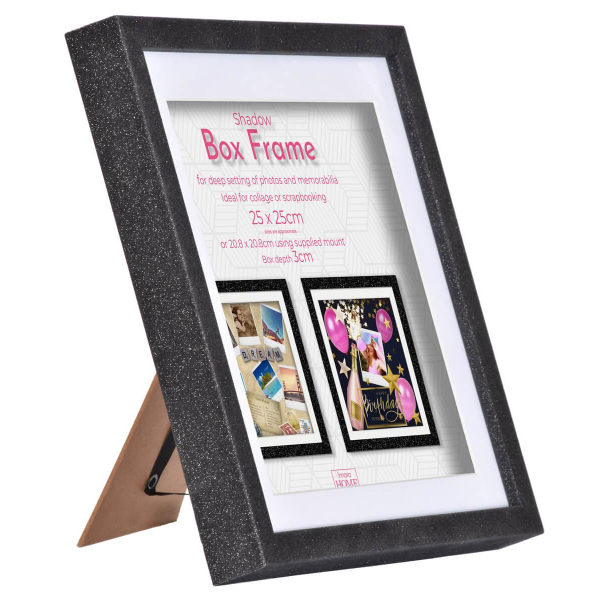 Фоторамка Innova PI01459 Ф/рамка 25*25cm Glitter Shadow Box (окно 21*21см), черный, МДФ (6/288) Б0046295