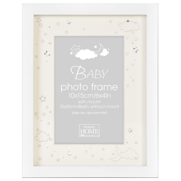 Фоторамка Innova PI08350 Ф/рамка 10*15cm Baby Shiny Stars, белая, МДФ (6/24/288) Б0046318