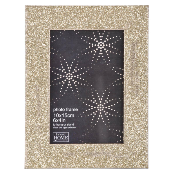 Фоторамка Innova PI00243 Ф/рамка 10*15cm Glitter, золото, МДФ (6/720) Б0046314