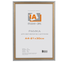 Фоторамка Image Art сосна c15 21х30 серебро с золотой полоской (24/792) Б0034930