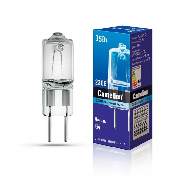 Лампа галогенная Camelion JD 35W G4 3000K 10406 Лампа галогенная Camelion JD 35W G4 3000K 10406