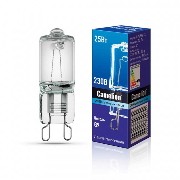 Лампа галогенная Camelion G9 25W CL 3000K 5845 Лампа галогенная Camelion G9 25W CL 3000K 5845