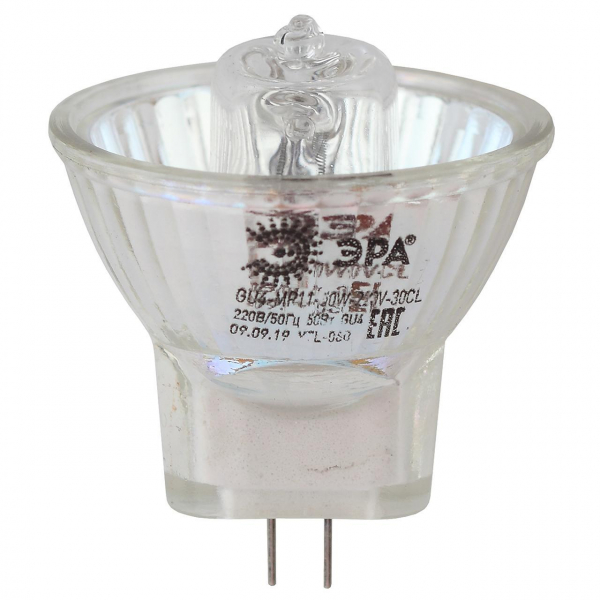 Лампа галогенная ЭРА GU4 35W 3000K прозрачная GU4-MR11-35W-220V-30 CL Б0044094 Лампа галогенная ЭРА GU4 35W 3000K прозрачная GU4-MR11-35W-220V-30 CL Б0044094