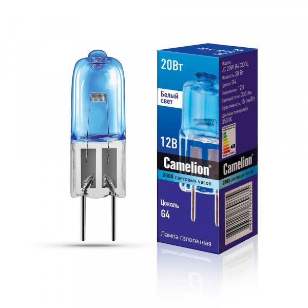 Лампа галогенная Camelion JC 20W G4 COOL 3500K 11465 Лампа галогенная Camelion JC 20W G4 COOL 3500K 11465
