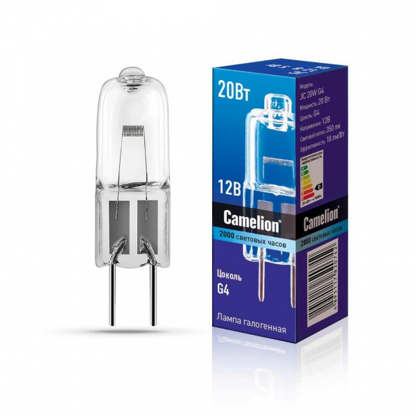 Лампа галогенная Camelion JC 20W G4 3000K 1955 Лампа галогенная Camelion JC 20W G4 3000K 1955
