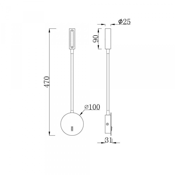 Бра Maytoni Stem C035WL-L3W3K Бра Maytoni Stem C035WL-L3W3K