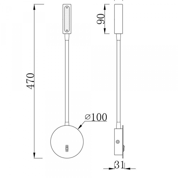 Бра Maytoni Stem C035WL-L3B3K Бра Maytoni Stem C035WL-L3B3K