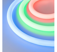 Гибкий неон Arligh 16W/m 280LED/m 3535SMD разноцветный 5M MOONLIGHT-TOP-F280-D25mm 24V RGB 360deg 037563