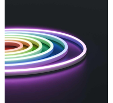 Светодиодный неон Apeyron 220В, 6Вт/м, RGB, smd 5050, 80д/м, 10*18мм, 50м, IP65 17-49