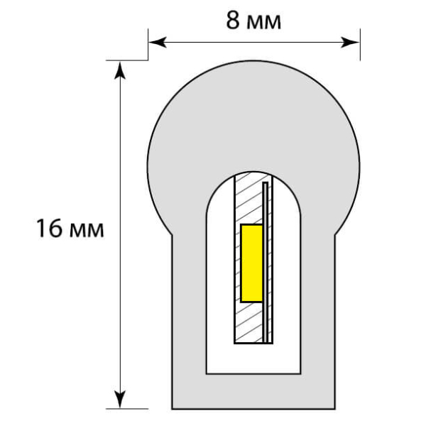 Гибкий неон Uniel 8W/m 120LED/m 2835SMD розовый 50M ULS-N21-2835-120LED/m-8mm-IP67-220V-8W/m-50M-Pink UL-00003768