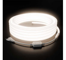 Комплект светодиодного НЕОНа Apeyron 220В, 6Вт/м, 300лм/м, 4000К, smd 2835, 144д/м, круглый, d=14, 10м, IP65 (сетевой шнур, заглушка, крепеж - 10шт) 1