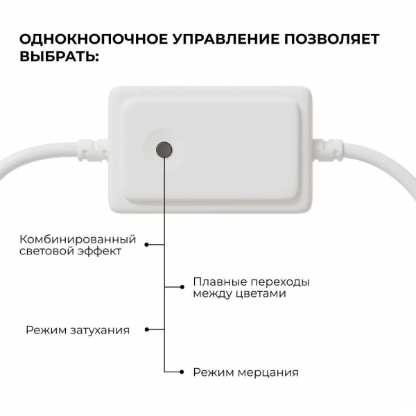 Комплект светодиодного НЕОНа Apeyron 220В, 6Вт/м, RGB, smd5050, 80д/м, 10*18мм, 10м, IP65 (контроллер, заглушка, крепеж - 10шт) 10-108 Комплект светодиодного НЕОНа Apeyron 220В, 6Вт/м, RGB, smd5050, 80д/м, 10*18мм, 10м, IP65 (контроллер, заглушка, крепеж - 10шт) 10-108