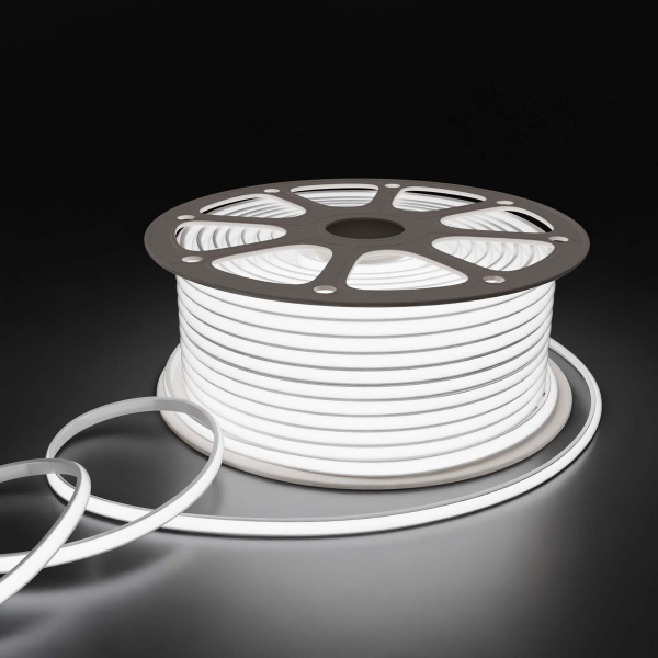 Светодиодная влагозащищенная лента Apeyron 11W/m 288LED/m COB холодный белый 50M 17-53 Светодиодная влагозащищенная лента Apeyron 11W/m 288LED/m COB холодный белый 50M 17-53