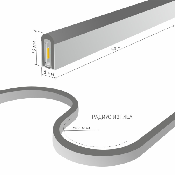 Гибкий неон Elektrostandard 9,6W/m 120LED/m 2835SMD зеленый 50M a040596