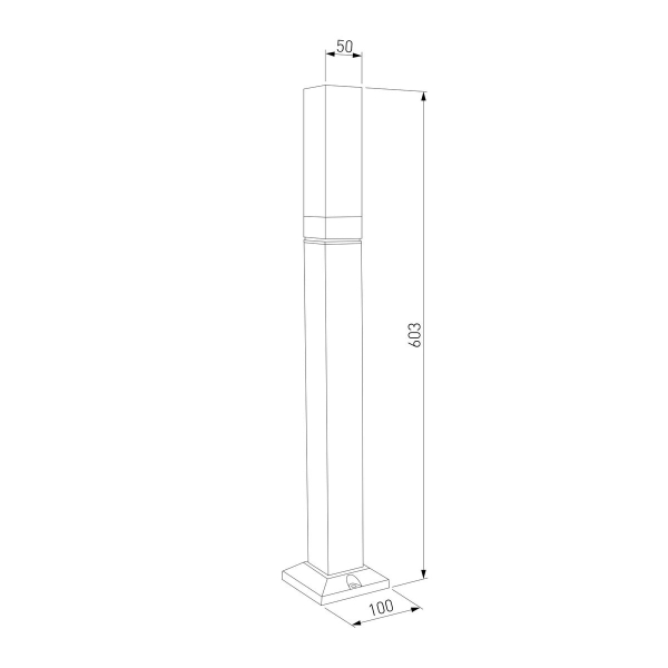 Ландшафтный светодиодный светильник Elektrostandarda 1537 TECHNO LED 3000K чёрный a072069