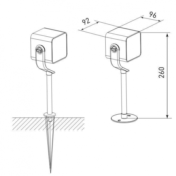 Ландшафтный светодиодный светильник Elektrostandard Visor 35142/S a057634 Ландшафтный светодиодный светильник Elektrostandard Visor 35142/S a057634