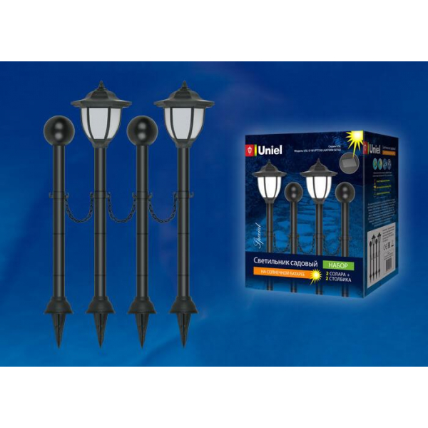 Светильник на солнечных батареях Uniel Фонари USL-S-181/PT720 Lantern Set02 UL-00003132 Светильник на солнечных батареях Uniel Фонари USL-S-181/PT720 Lantern Set02 UL-00003132