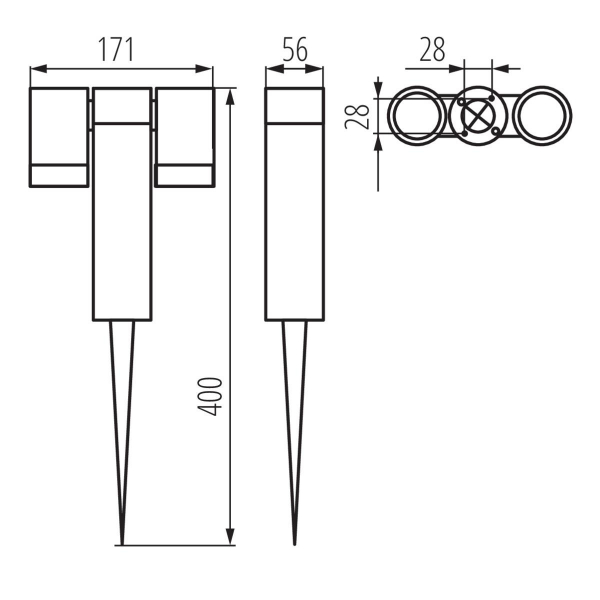 Грунтовый светильник Kanlux USTI SP 2X7 GR 36560 Грунтовый светильник Kanlux USTI SP 2X7 GR 36560