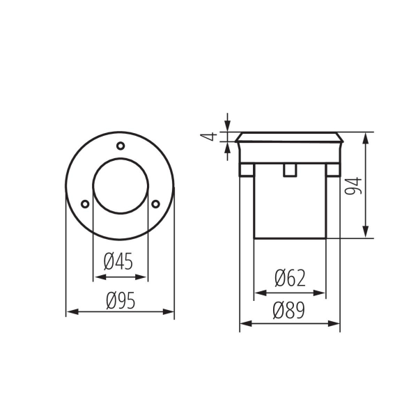 Грунтовый светильник Kanlux GORDO N 1W CW-O-SR 18193 Грунтовый светильник Kanlux GORDO N 1W CW-O-SR 18193