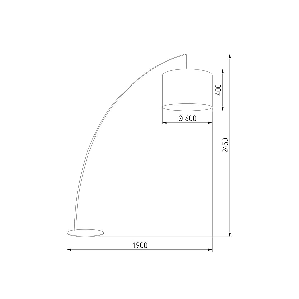 Торшер TK Lighting 5485 Moby Black