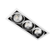 Встраиваемый светодиодный светильник Ambrella light Cardano T813 BK/CH 3*12W 4200K