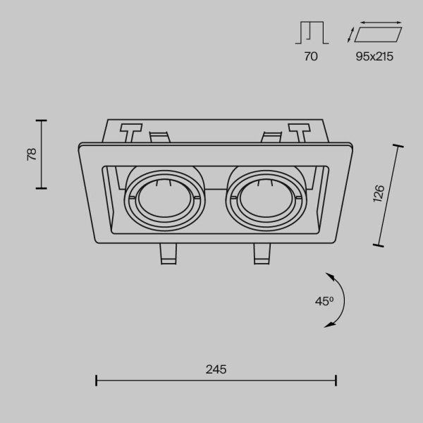 Встраиваемый светильник Maytoni Metal DL008-2-02-W