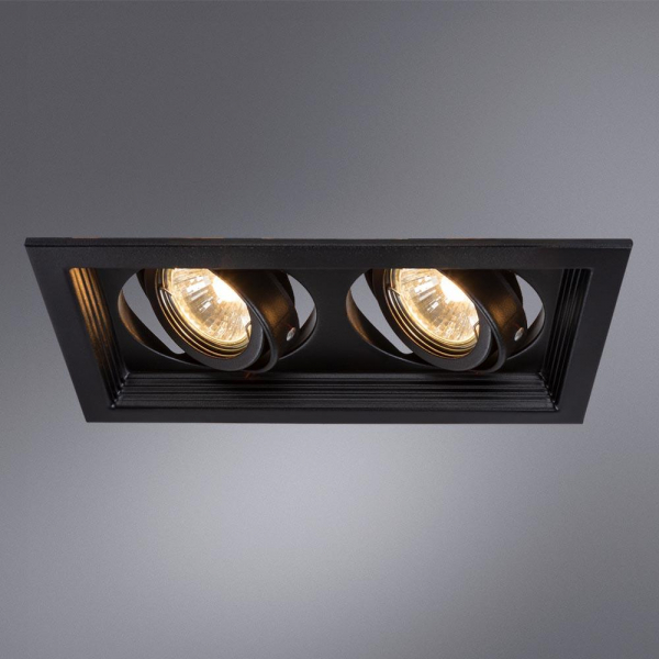 Встраиваемый светильник Arte Lamp Canis A6661PL-2BK Встраиваемый светильник Arte Lamp Canis A6661PL-2BK