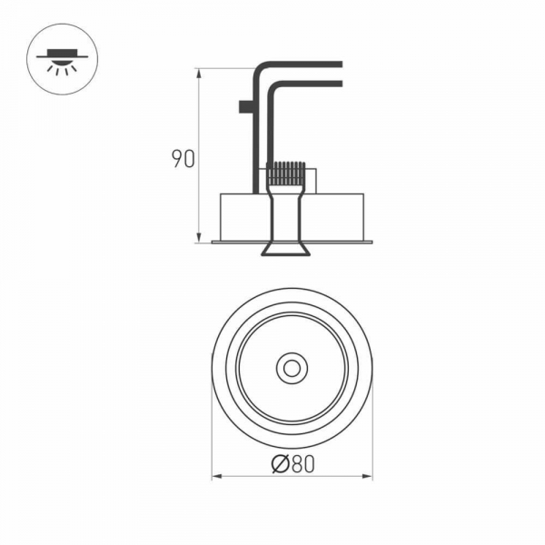 Встраиваемый светодиодный светильник Arlight CL-Simple-R78-9W Day4000 026871 Встраиваемый светодиодный светильник Arlight CL-Simple-R78-9W Day4000 026871