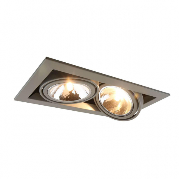 Встраиваемый светильник Arte Lamp Cardani Semplice A5949PL-2GY Встраиваемый светильник Arte Lamp Cardani Semplice A5949PL-2GY