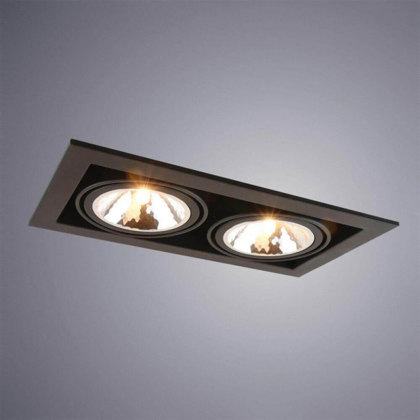 Встраиваемый светильник Arte Lamp Cardani Semplice A5949PL-2BK Встраиваемый светильник Arte Lamp Cardani Semplice A5949PL-2BK