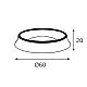 Кольцо декоративное Italline M03-046 ring black
