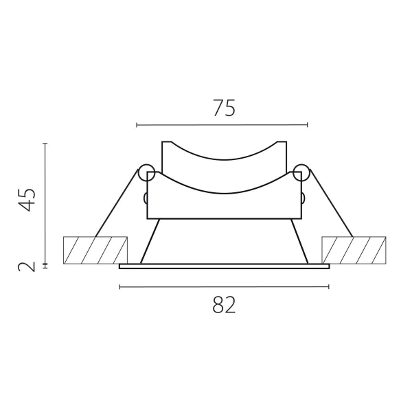 Рамка термостойкая (светильник) PVC д/крепления LED источника света в подвесном потолке Piano Lightstar 012907