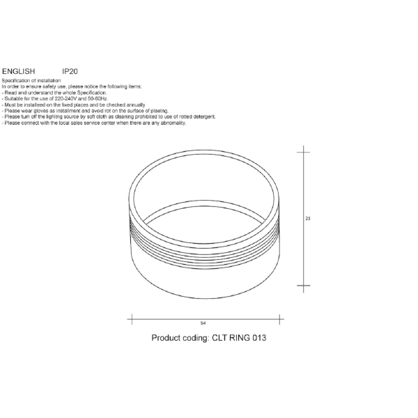 Декоративное кольцо Crystal Lux CLT Ring 013 SL Декоративное кольцо Crystal Lux CLT Ring 013 SL