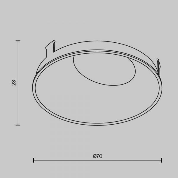 Декоративная рамка-отражатель Maytoni Technical Wise Ring057-10-MG Декоративная рамка-отражатель Maytoni Technical Wise Ring057-10-MG