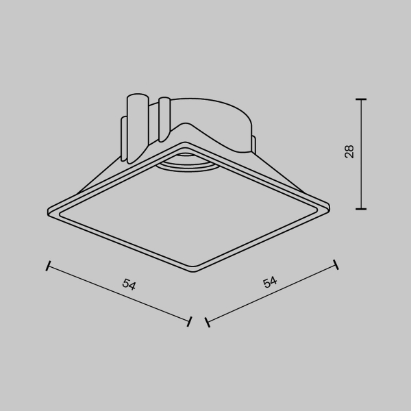 Декоративная рамка-отражатель Maytoni Technical Downlight Alfa LED Ring8-10W-SQ-W Декоративная рамка-отражатель Maytoni Technical Downlight Alfa LED Ring8-10W-SQ-W