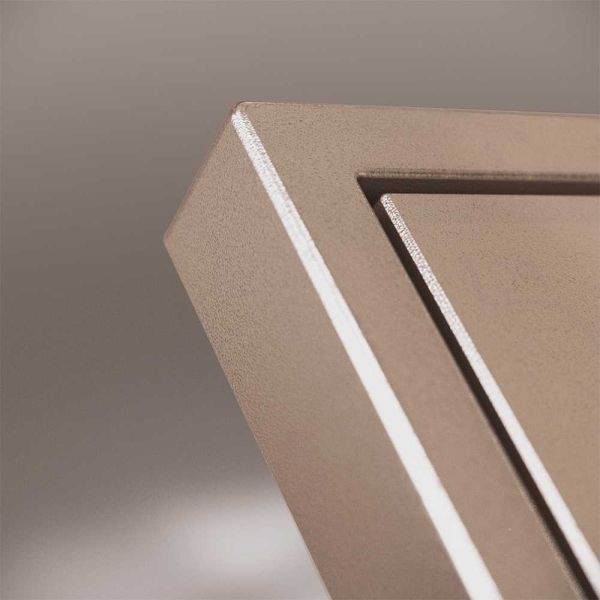 Накладка для розетки с заземлением и защитными шторками, S70 Metal (платина) Voltum VLSM000710