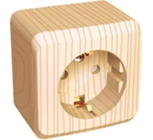 Розетка 2К+З Systeme Electric Этюд 16A 250V со шторками сосна PA16-004D