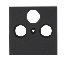 Накладка LK Studio розетки TV+FM+SAT, 2(3) отверстия (черный бархат) LK80 845208-1