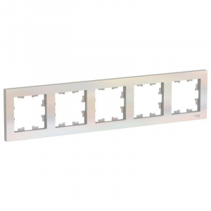 Рамка 5-постовая Systeme Electric AtlasDesign жемчужная ATN000405
