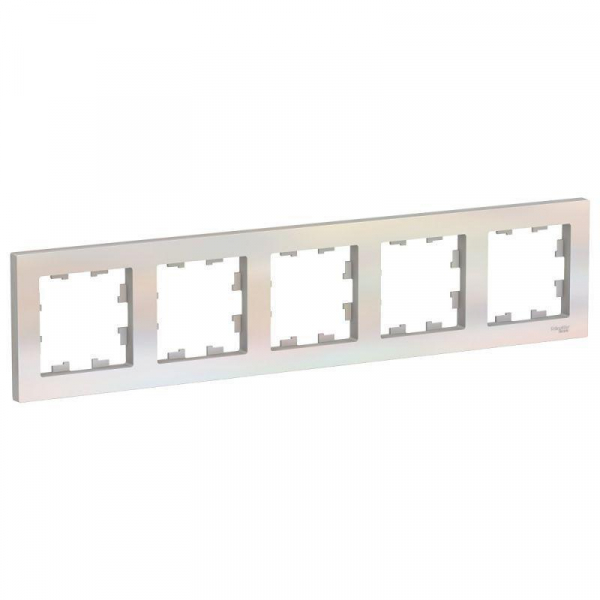 Рамка 5-постовая Systeme Electric AtlasDesign жемчужная ATN000405 Рамка 5-постовая Systeme Electric AtlasDesign жемчужная ATN000405
