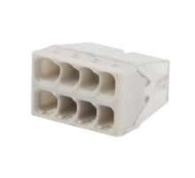 Экспресс-клемма СМК 2273-208, 8-проводная 0,5-2,5 мм², прозрачная (50 шт/уп) REXANT 07-3215