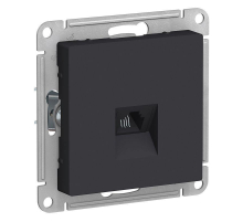 Розетка телефонная RJ11 Systeme Electric AtlasDesign карбон ATN001081