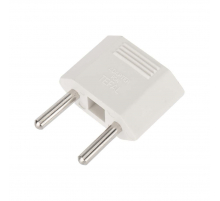 Адаптер сетевой (переходник) с Евро А/F на тонкую вилку С1 плоский «Тефаль» 6А б/з белый REXANT (блистер 1шт/уп.) 11-1041-01