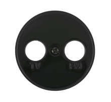 Накладка LK Studio розетки TV+FM, 2 отверстия (черный) Vintage 885208-1
