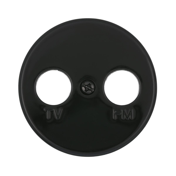 Накладка LK Studio розетки TV+FM, 2 отверстия (черный) Vintage 885208-1 Накладка LK Studio розетки TV+FM, 2 отверстия (черный) Vintage 885208-1