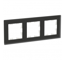 Рамка 3-постовая Systeme Electric AtlasDesign Nature черная ATN331003