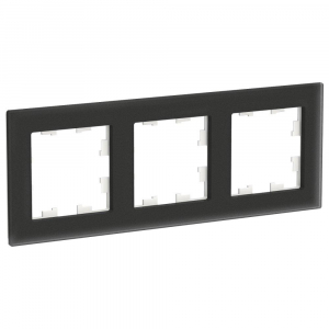 Рамка 3-постовая Systeme Electric AtlasDesign Nature черная ATN331003