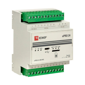 Контроллер базовый ePRO 24 удаленного управления 6вх\4вых 230В WiFi GSM EKF PROxima ePRO-6-4-230-WG