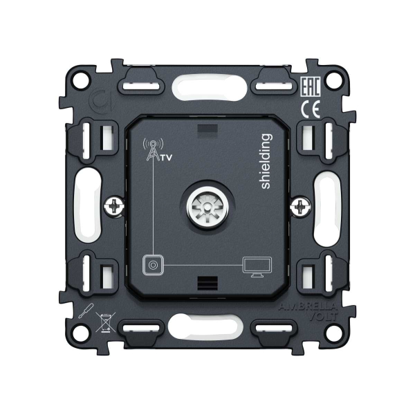 Механизм TV розетки оконечной экранированной Ambrella Volt VM199