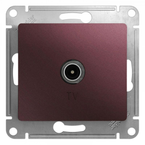 ТВ-розетка Systeme Electric Glossa баклажановая GSL001193